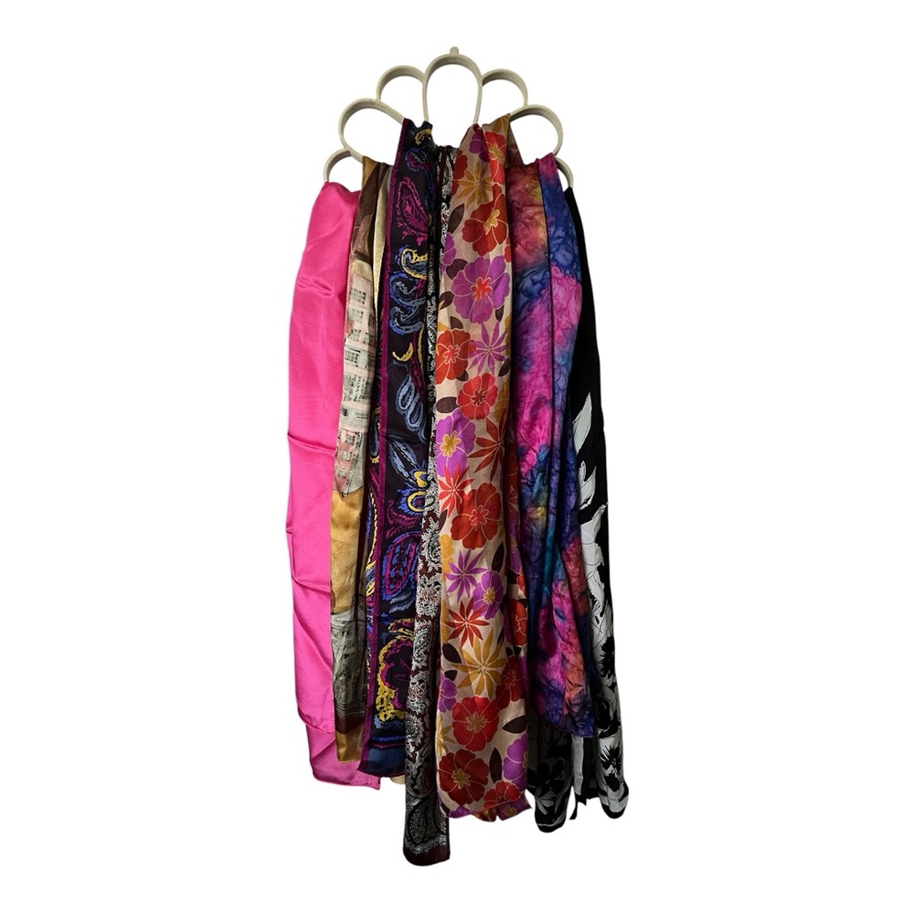 Silk 7 Piece Lot Assorted Women's Fashion Scarves